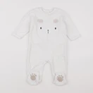 Vertbaudet - pyjama velours blanc - 9 mois