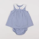 Jacadi - robe blanc, bleu - 6 mois