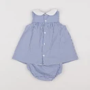 Jacadi - robe blanc, bleu - 6 mois