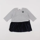 IKKS - robe blanc, noir - 12 mois