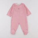 Petit Bateau - pyjama velours rose - 12 mois