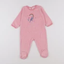 Petit Bateau - pyjama velours rose - 12 mois
