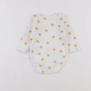 Vertbaudet - body blanc, jaune - 6 mois