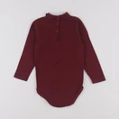 Petit Bateau - body à col bleu, rouge - 2 ans
