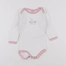 Petit Bateau - body rose, blanc - 12 mois