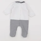 Jacadi - pyjama coton blanc, gris - 6 mois