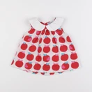 Jacadi - blouse blanc, rouge - 18 mois