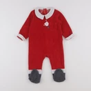 Vertbaudet - pyjama velours rouge - 12 mois