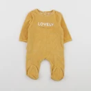 Vertbaudet - pyjama velours jaune - 1 mois