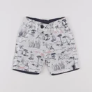 IKKS - short réversible blanc, bleu - 12 mois