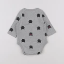 GAP - body gris - 0/3 mois