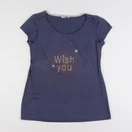 La Halle - tee-shirt allaitement bleu - s