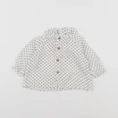 Zara - blouse beige, gris - 1/3 mois