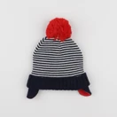 Boutchou - bonnet bleu, blanc - 6/12 mois