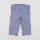 Petit Bateau - pantalon blanc, bleu - 12 mois