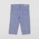 Petit Bateau - pantalon blanc, bleu - 12 mois