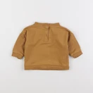 Vertbaudet - sweat marron - 6 mois