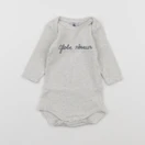 Petit Bateau - body gris - 3 mois