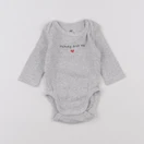 H&M - body gris - 0/1 mois