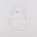 Petit Bateau - body blanc - 0 mois