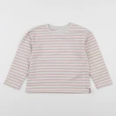 Zara - tee-shirt blanc, rose - 5/6 ans