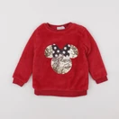 H&M - pull rouge, or - 12/18 mois