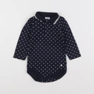 Petit Bateau - body à col bleu - 6 mois