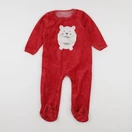 Vertbaudet - pyjama velours rouge - 2 ans