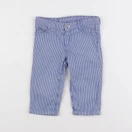 Petit Bateau - pantalon bleu - 12 mois