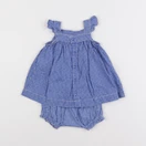 Petit Bateau - robe bleu - 3 mois
