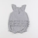 Petit Bateau - combinaison blanc, gris - 6 mois