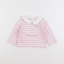 Jacadi - tee-shirt blanc, rose - 12 mois