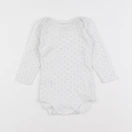 Petit Bateau - body blanc, or - 6 mois