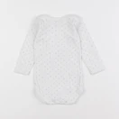 Petit Bateau - body blanc, or - 6 mois
