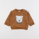 Petit Bateau - sweat marron - 6 mois
