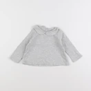Petit Bateau - tee-shirt gris - 12 mois
