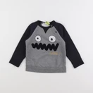 Tape à l'oeil - sweat gris, noir - 18 mois à 2 ans