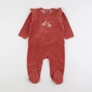Vertbaudet - pyjama velours rouge - 18 mois