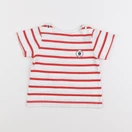 Jacadi - tee-shirt blanc, rouge - 6 mois