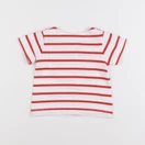 Jacadi - tee-shirt blanc, rouge - 6 mois