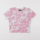 IKKS - tee-shirt blanc, rose - 14 ans