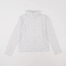 Vertbaudet - sous-pull blanc, bleu - 10 ans