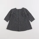Vertbaudet - robe gris, or - 9 mois