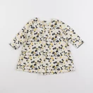 Petit Bateau - robe blanc, bleu - 6 mois
