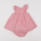 Jacadi - robe blanc, rouge - 12 mois