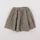 Jacadi - jupe liberty vert, rose - 3 ans