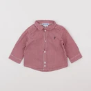 Jacadi - chemise blanc, rouge - 6 mois