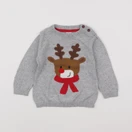 H&M - pull gris - 3/6 mois