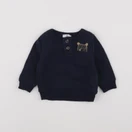 La Redoute - sweat bleu - 3 mois