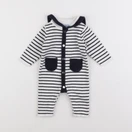 Jacadi - combinaison blanc, bleu - 3 mois